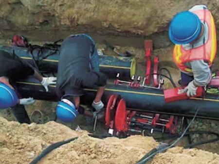 Машина для сварки пластиковых труб с гидравлическим приводом Shengda SHD315, применение