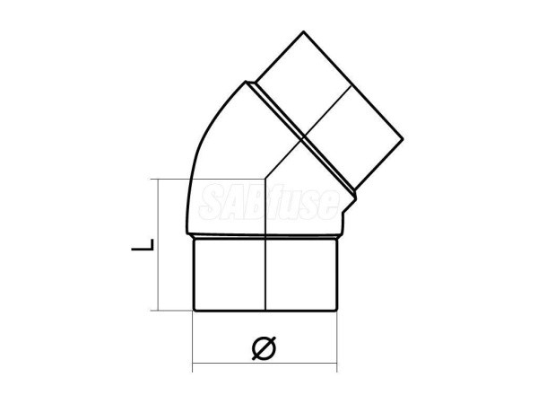 ОТВОД ЛИТОЙ 45° PE100 PN10 D63